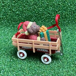 Vintage Radio Flyer Bear Christmas Tree Ornament
